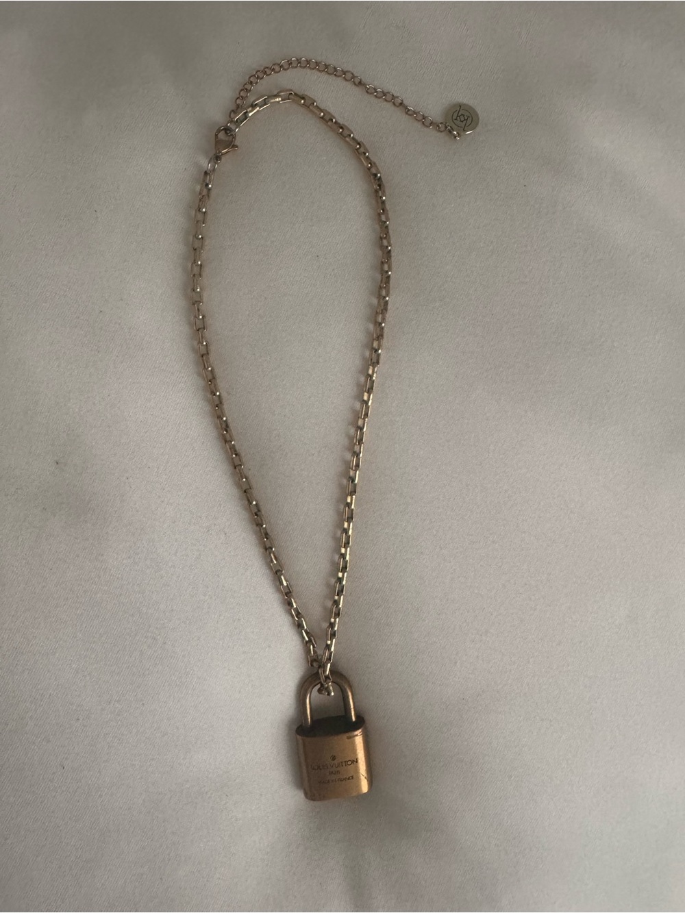 Louis Vuitton Gold-Tone Padlock Pendant Necklace - Picture 2 of 9